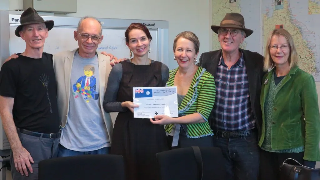 Kerstin Liebchen-Meades receiving a Queensland Day Award.