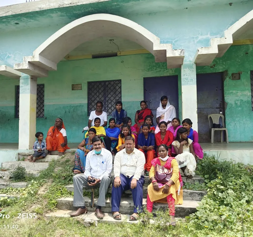 Women learning to use sewing machines at the Pragati Sewing Centre near Bodhgaya.